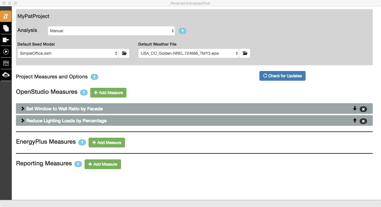 Measures Tab With Measures Loaded