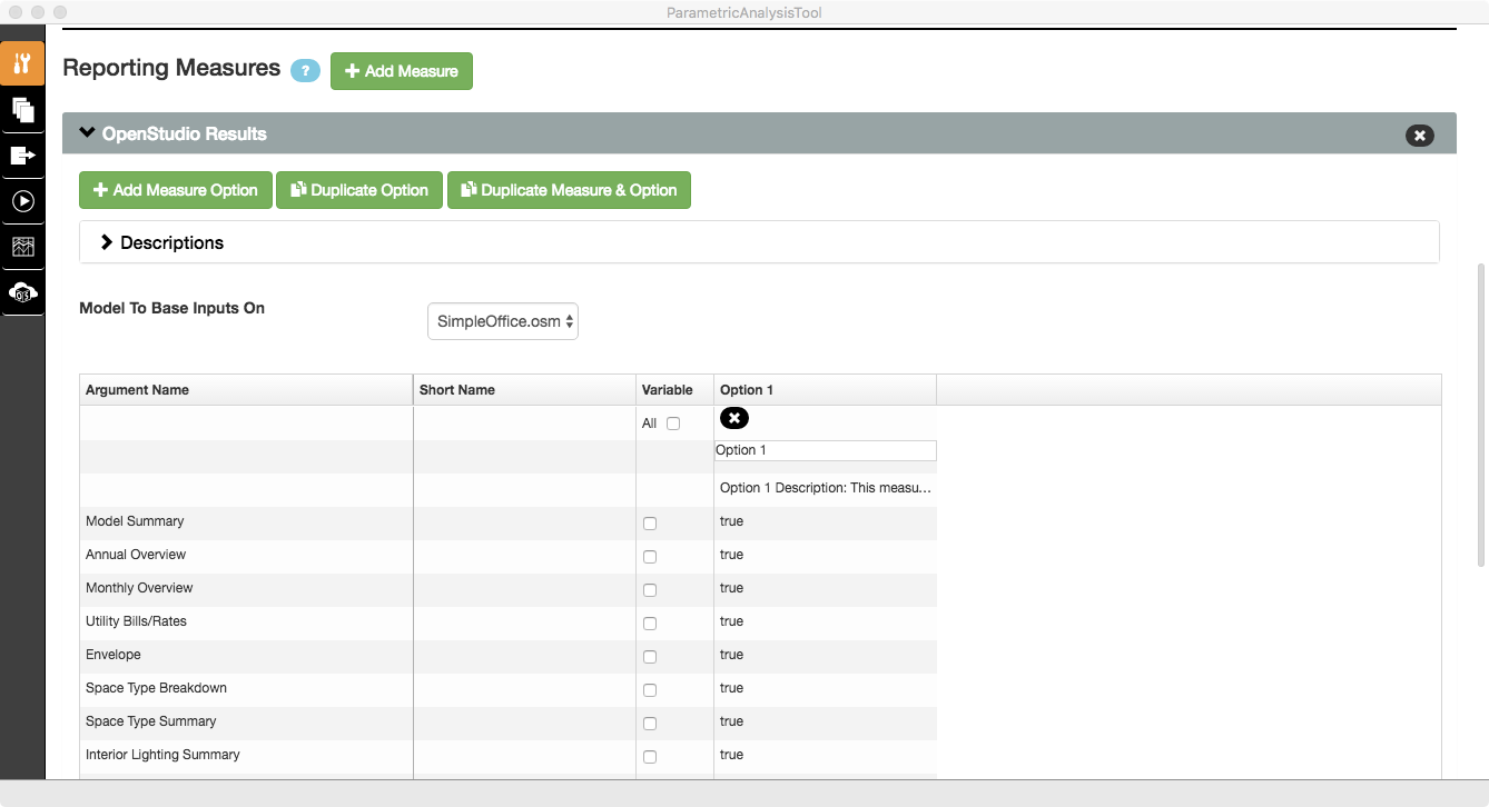 Measures Tab With Measures Collapsed